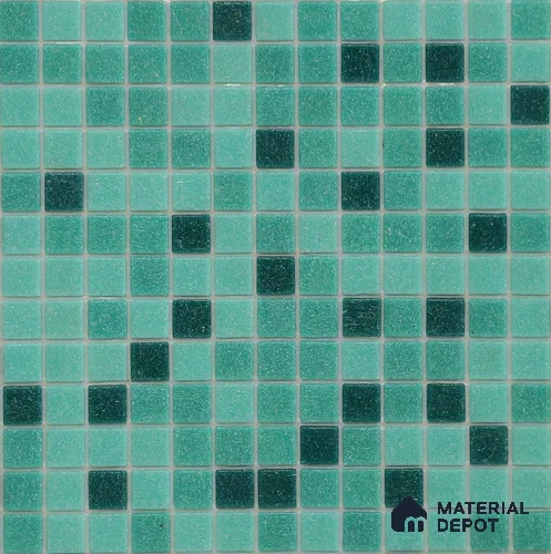Mosaic Floor & Wall Tile TL 10710 E | 327 x 327 mm (Chip Size 20x20 mm) Glossy Finish Glass Tile - 4 mm | Suitable For Outdoor, Swimming Pool Area