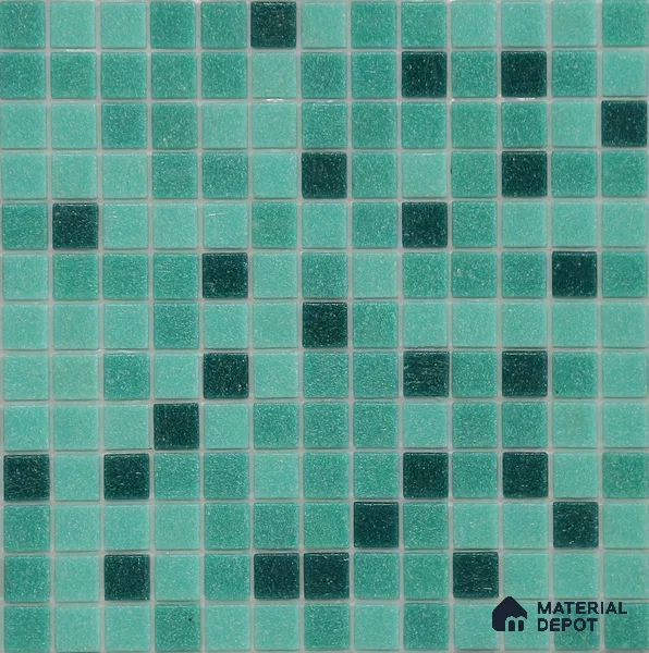 Mosaic Floor & Wall Tile TL 10710 E | 327 x 327 mm (Chip Size 20x20 mm) Glossy Finish Glass Tile - 4 mm | Suitable For Outdoor, Swimming Pool Area