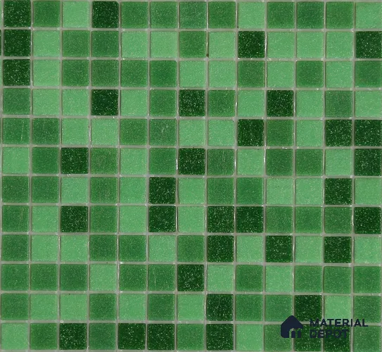 Mosaic Floor & Wall Tile TL 10710 F | 327 x 327 mm (Chip Size 20x20 mm) Glossy Finish Glass Tile - 4 mm | Suitable For Outdoor, Swimming Pool Area