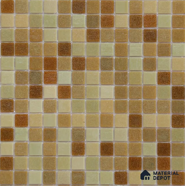 Mosaic Floor & Wall Tile TL 10710 | 327 x 327 mm (Chip Size 20x20 mm) Glossy Finish Glass Tile - 4 mm | Suitable For Outdoor, Swimming Pool Area
