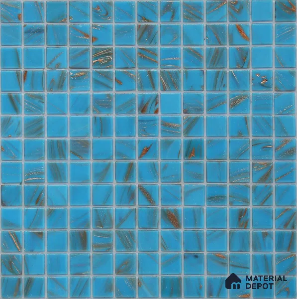 Mosaic Floor & Wall Tile TL 10707 E | 327 x 327 mm (Chip Size 20x20 mm) Glossy Finish Glass Tile - 4 mm | Suitable For Outdoor, Swimming Pool Area