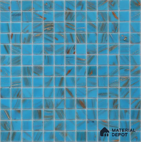 Mosaic Floor & Wall Tile TL 10707 E | 327 x 327 mm (Chip Size 20x20 mm) Glossy Finish Glass Tile - 4 mm | Suitable For Outdoor, Swimming Pool Area