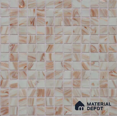 Mosaic Floor & Wall Tile TL 10707 | 327 x 327 mm (Chip Size 20x20 mm) Glossy Finish Glass Tile - 4 mm | Suitable For Outdoor, Swimming Pool Area