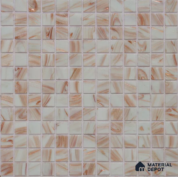 Mosaic Floor & Wall Tile TL 10707 | 327 x 327 mm (Chip Size 20x20 mm) Glossy Finish Glass Tile - 4 mm | Suitable For Outdoor, Swimming Pool Area