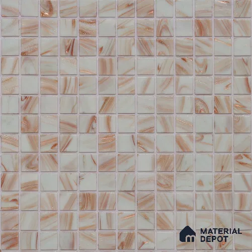 Mosaic Floor & Wall Tile TL 10707 | 327 x 327 mm (Chip Size 20x20 mm) Glossy Finish Glass Tile - 4 mm | Suitable For Outdoor, Swimming Pool Area