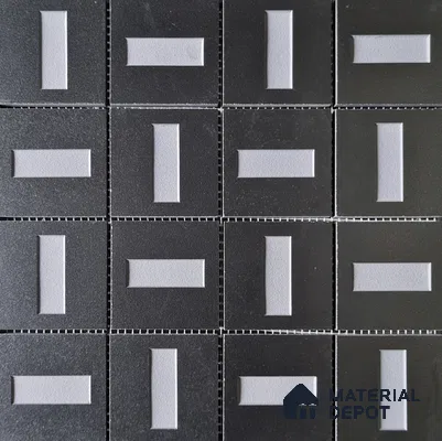Mosaic Wall & Floor Tile TL 05901 Flicker 297 mm x 297 mm Vitrified - 9 mm | Handcrafted | Suitable For Living Room, Bedroom, Kitchen