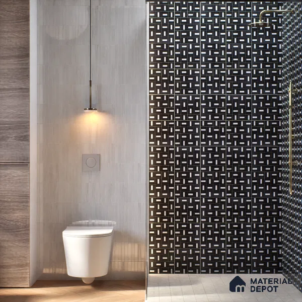 Mosaic Wall & Floor Tile TL 05901 Flicker 297 mm x 297 mm Vitrified - 9 mm | Handcrafted | Suitable For Living Room, Bedroom, Kitchen
