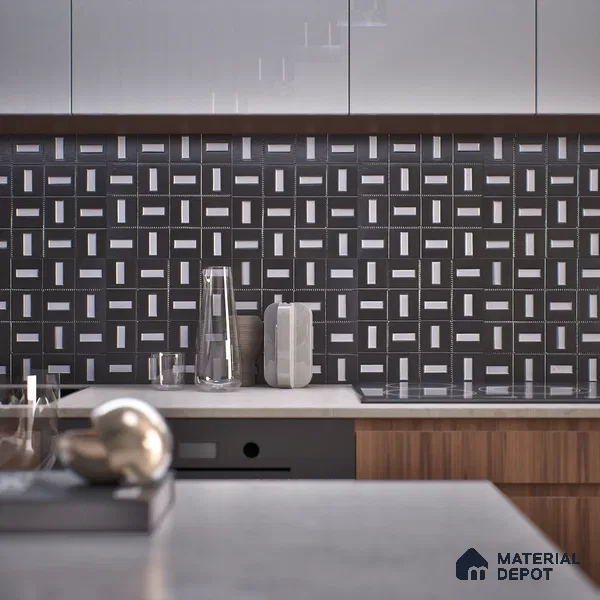 Mosaic Wall & Floor Tile TL 05901 Flicker 297 mm x 297 mm Vitrified - 9 mm | Handcrafted | Suitable For Living Room, Bedroom, Kitchen