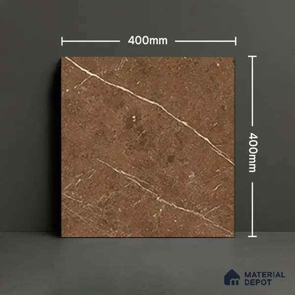 Parking Floor Tile TL 07575 Mosswood Bark | 16 x 16 inch | Anti Slip Matte Finish Heavy Duty Vitrified Tile - 12 mm | Suitable For Parking, Terrace, Balcony | Pattern Alignment May Vary | 2-3 mm Spacer is Mandatory