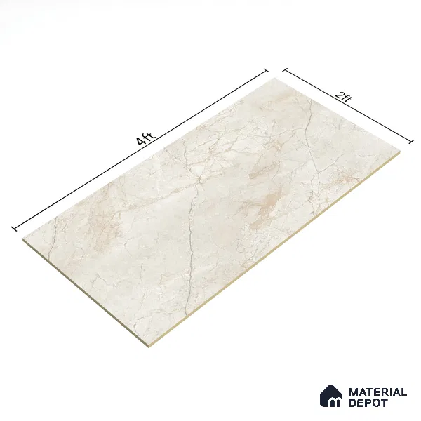 TL 02224 1 Mostaco Beige 4 ft x 2 ft Vitrified Tile - 9 mm