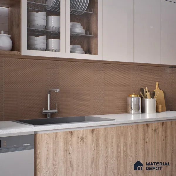 TL 04234 Belgium Punch Matte Finish 600x600 mm Full Body Vitrified Wall & Floor Tile - 9 mm (Random 4)
