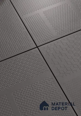 TL 04236 Carbon Punch Matte Finish 600x600 mm Full Body Vitrified Wall & Floor Tile - 9 mm (Random 4)