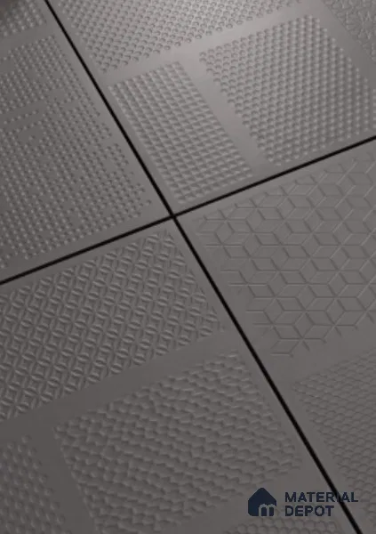 TL 04236 Carbon Punch Matte Finish 600x600 mm Full Body Vitrified Wall & Floor Tile - 9 mm (Random 4)