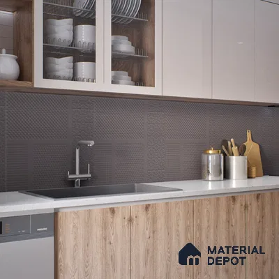 TL 04236 Carbon Punch Matte Finish 600x600 mm Full Body Vitrified Wall & Floor Tile - 9 mm (Random 4)