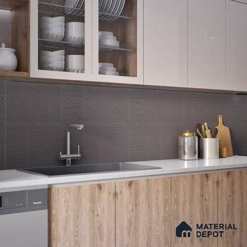TL 04236 Carbon Punch Matte Finish 600x600 mm Full Body Vitrified Wall & Floor Tile - 9 mm (Random 4)