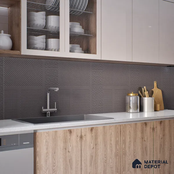 TL 04236 Carbon Punch Matte Finish 600x600 mm Full Body Vitrified Wall & Floor Tile - 9 mm (Random 4)