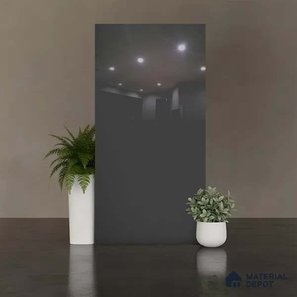 TL 04221 D Jet Black Crystal Finish 1200x600 mm Full Body Vitrified Wall & Floor Tile - 9 mm