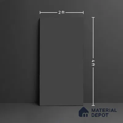 TL 04221 D Jet Black Crystal Finish 1200x600 mm Full Body Vitrified Wall & Floor Tile - 9 mm