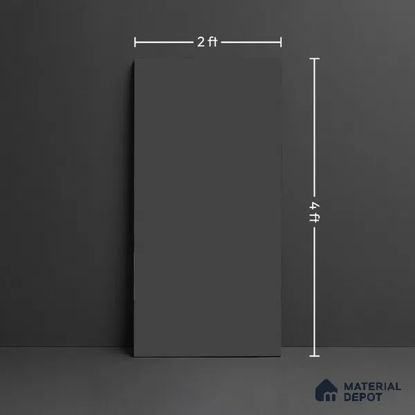 TL 04221 D Jet Black Crystal Finish 1200x600 mm Full Body Vitrified Wall & Floor Tile - 9 mm