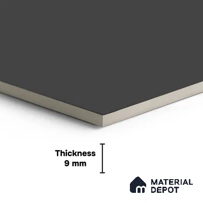TL 04221 D Jet Black Crystal Finish 1200x600 mm Full Body Vitrified Wall & Floor Tile - 9 mm