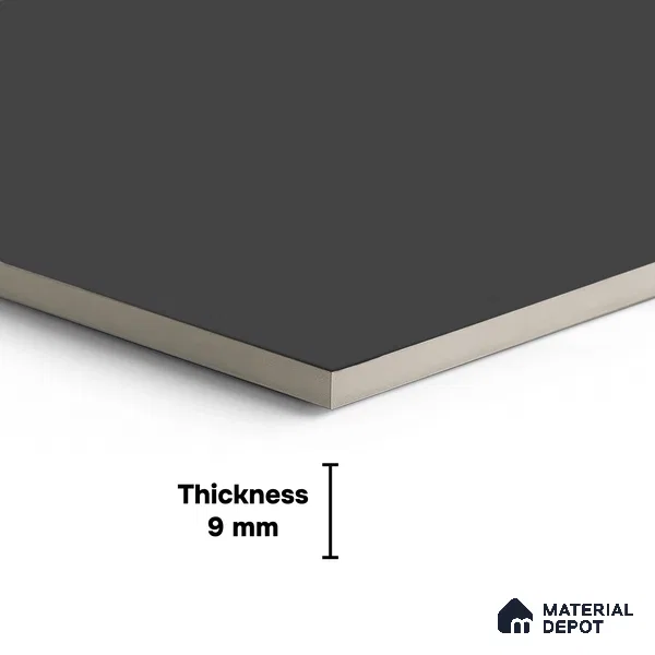 TL 04221 D Jet Black Crystal Finish 1200x600 mm Full Body Vitrified Wall & Floor Tile - 9 mm