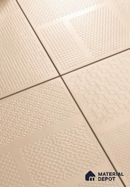 TL 04231 Linen Punch Matte Finish 600x600 mm Full Body Vitrified Wall & Floor Tile - 9 mm (Random 4)