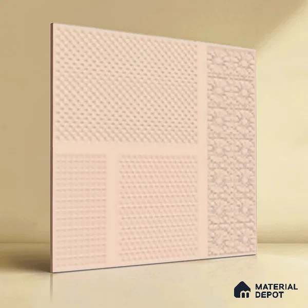 TL 04231 Linen Punch Matte Finish 600x600 mm Full Body Vitrified Wall & Floor Tile - 9 mm (Random 4)