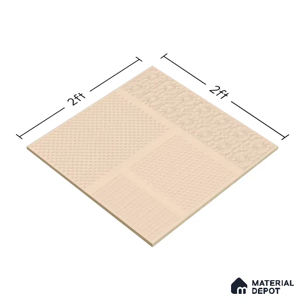 TL 04231 Linen Punch Matte Finish 600x600 mm Full Body Vitrified Wall & Floor Tile - 9 mm (Random 4)