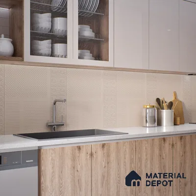 TL 04231 Linen Punch Matte Finish 600x600 mm Full Body Vitrified Wall & Floor Tile - 9 mm (Random 4)