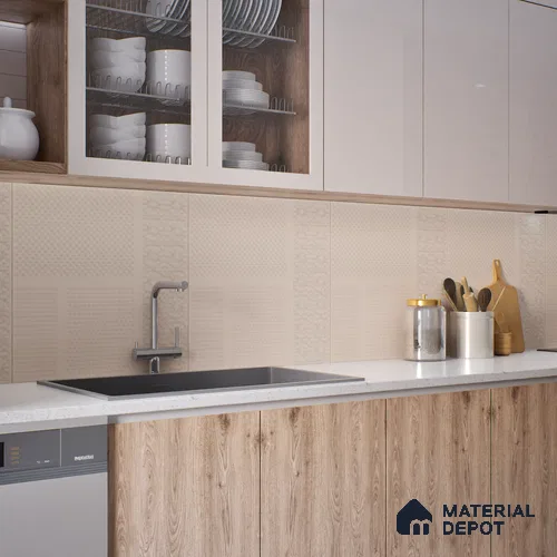 TL 04231 Linen Punch Matte Finish 600x600 mm Full Body Vitrified Wall & Floor Tile - 9 mm (Random 4)