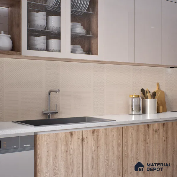 TL 04231 Linen Punch Matte Finish 600x600 mm Full Body Vitrified Wall & Floor Tile - 9 mm (Random 4)