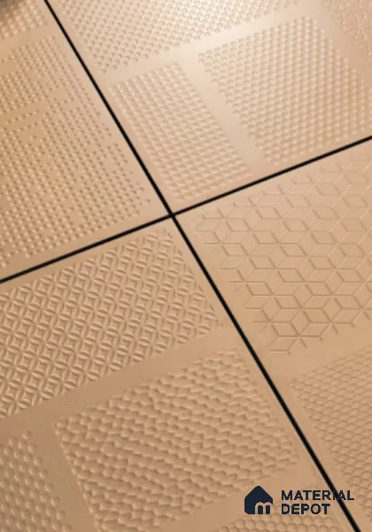 TL 04232 Sandal Punch Matte Finish 600x600 mm Full Body Vitrified Wall & Floor Tile - 9 mm (Random 4)