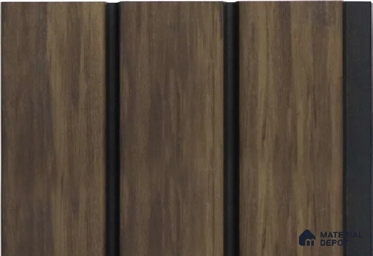 Wenge Wooden Louver MRL 111 9.5 ft x 4.8 inch Charcoal Panel - 12 mm | Suitable for Feature Wall, TV Unit & Living Room | Width is Subjected to 5% Variation