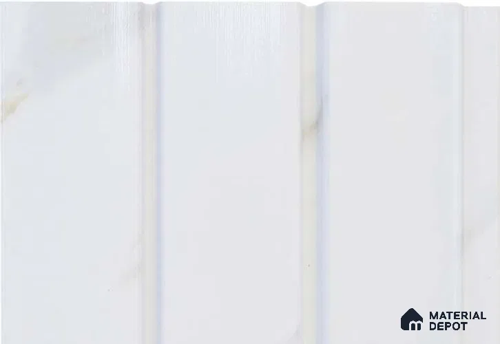 White Marble Louver MRL 117 9.5 ft x 4.8 inch Charcoal Panel - 12 mm | Suitable for Feature Wall, TV Unit & Living Room | Width is Subjected to 5% Variation