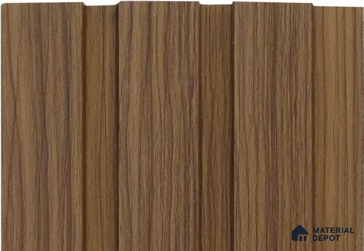 Brown Wooden Louver MRL 123 9.5 ft x 4.4 inch Charcoal Panel - 12 mm | Suitable for Feature Wall, TV Unit & Living Room | Width is Subjected to 5% Variation