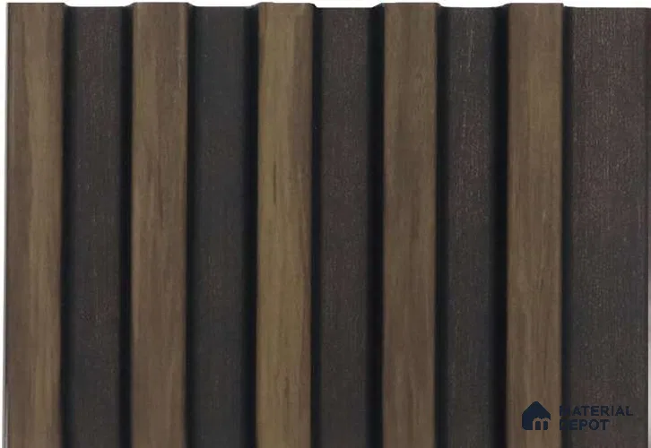 Wenge Wooden Louver MRL 131 9.5 ft x 4.8 inch Charcoal Panel - 12 mm | Suitable for Feature Wall, TV Unit & Living Room | Width is Subjected to 5% Variation