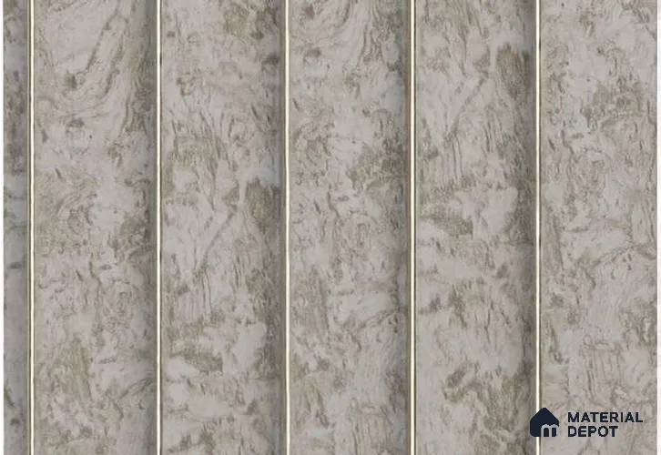 Grey Marble Louver MRL 141 9.5 ft x 4.6 inch Charcoal Panel - 11 mm | Suitable for Feature Wall, TV Unit & Living Room | Width is Subjected to 5% Variation