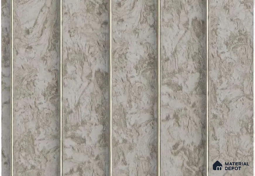 Grey Marble Louver MRL 141 9.5 ft x 4.6 inch Charcoal Panel - 11 mm | Suitable for Feature Wall, TV Unit & Living Room | Width is Subjected to 5% Variation