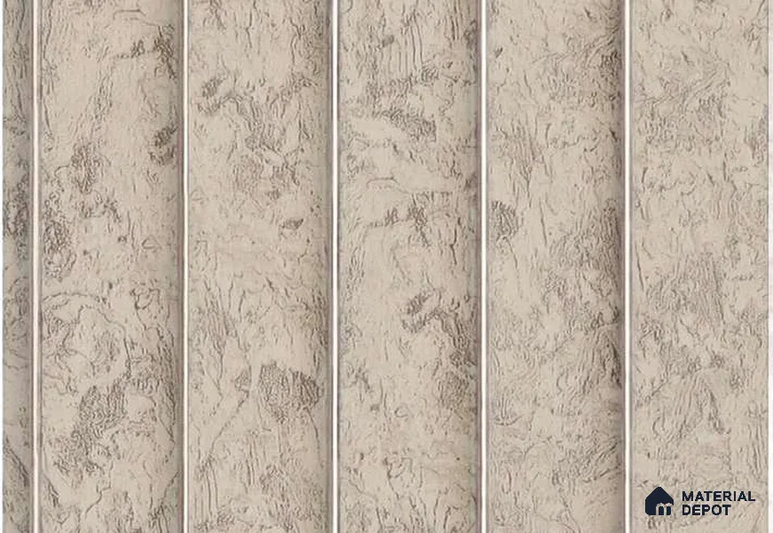 Cream Marble Louver MRL 142 9.5 ft x 4.6 inch Charcoal Panel - 11 mm | Suitable for Feature Wall, TV Unit & Living Room | Width is Subjected to 5% Variation