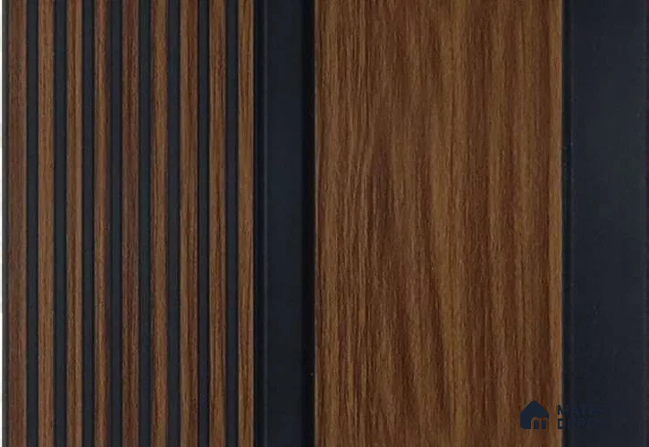 Brown Wooden Louver MRL 173 9.5 ft x 4.8 inch Charcoal Panel - 12 mm | Suitable for Feature Wall, TV Unit & Living Room | Width is Subjected to 5% Variation