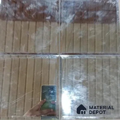 Mosaic Wall Tile TL 03426 Belted Silver 300 x 300 mm Glass Tile - 4 mm (Sample)