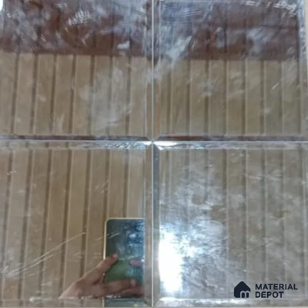 Mosaic Wall Tile TL 03426 Belted Silver 300 x 300 mm Glass Tile - 4 mm (Sample)