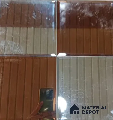 TL 03427 Silver & Brown 300 x 300 mm Glass Mosaic Tile (Sample)