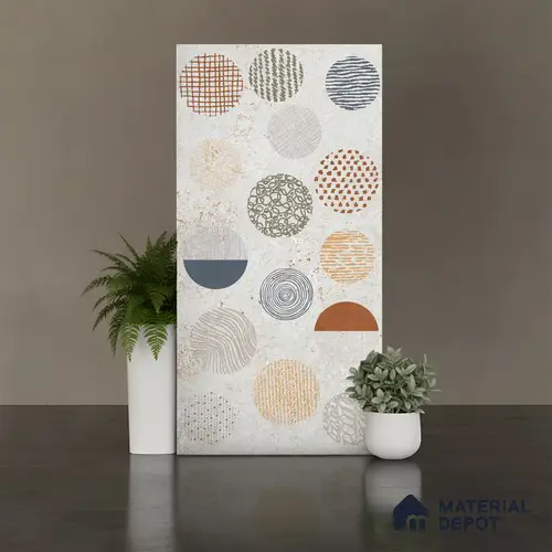Highlighter Wall Tile TL 06646 Briona Decore 4 ft x 2 ft Vitrified Matte Finish - 9 mm | (Random 1) | Suitable for Living Room, Bedroom, Bathroom, Kitchen, Office, Elevation & Dining