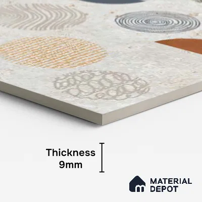 Highlighter Wall Tile TL 06646 Briona Decore 4 ft x 2 ft Vitrified Matte Finish - 9 mm | (Random 1) | Suitable For Bathroom, Accent/Feature Wall, Dining Area