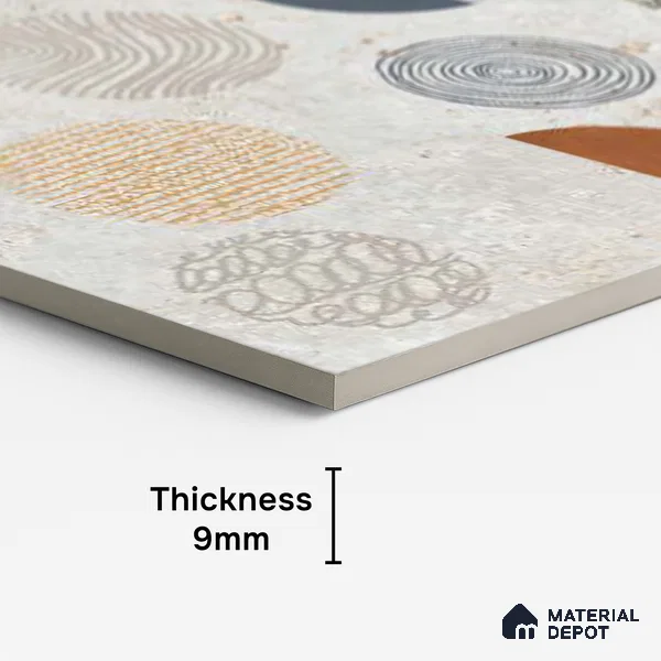 Highlighter Wall Tile TL 06646 Briona Decore 4 ft x 2 ft Vitrified Matte Finish - 9 mm | (Random 1) | Suitable For Bathroom, Accent/Feature Wall, Dining Area