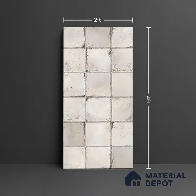 Patterned Wall Tile TL 06618 C 4 ft x 2 ft Grey Vitrified Matte Finish Tile - 9 mm | Ideal for Living Room,Bedroom,Bathroom,Kitchen