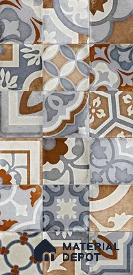 Moroccan Wall Tile TL 06491 Decor Art Brown 4 ft x 2 ft Carving Matte Finish Vitrified Tile - 9 mm | Suitable for Living Room, Bedroom & Bathroom (Sample)