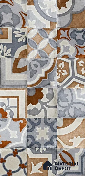 Moroccan Wall Tile TL 06491 Decor Art Brown 4 ft x 2 ft Carving Matte Finish Vitrified Tile - 9 mm | Suitable for Living Room, Bedroom & Bathroom (Sample)