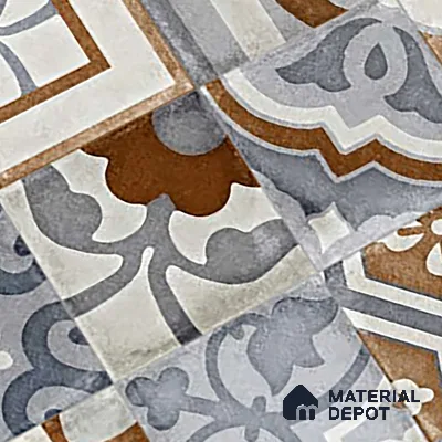 Moroccan Wall Tile TL 06491 Decor Art Brown 4 ft x 2 ft Carving Matte Finish Vitrified Tile - 9 mm | Suitable for Living Room, Bedroom & Bathroom (Sample)